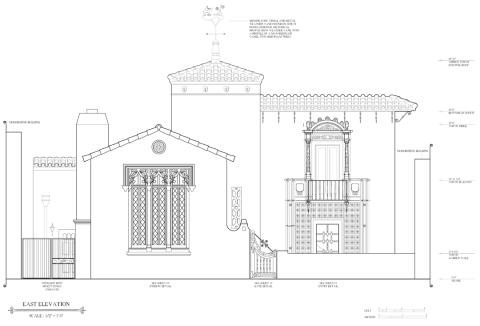 Front view design outline of George Fink Studio 